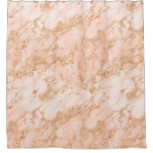 バラ金ゴールドグリッター大理石抽象芸術 シャワーカーテン (正面)