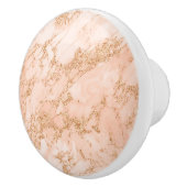 バラ金ゴールドグリッター大理石抽象芸術 セラミックノブ (右)