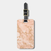 バラ金ゴールドグリッター大理石抽象芸術 ラゲッジタグ (正面縦)