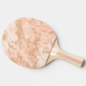 バラ金ゴールドグリッター大理石抽象芸術 卓球ラケット (横)