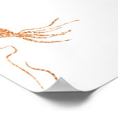 バラ金ゴールドグリッター女性体美しい毛発疹 ポスター (角)