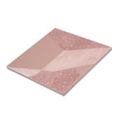 バラ金ゴールドグリッター幾何学 タイル (側面)