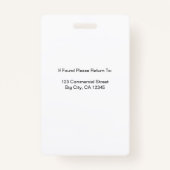 バラ金ゴールドグリッター従業員名写真企業の バッジ (裏面)