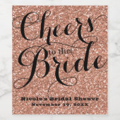 バラ金ゴールドグリッター応援ズトゥザブライドブライダルワイン ワインラベル (シングルラベル)