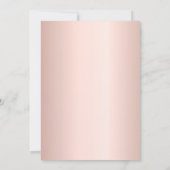 バラ金ゴールドグリッター応援誕生日 招待状 (裏面)