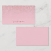 バラ金ゴールドグリッター手書きエレガントテンプレート ノートカード (正面/裏面)