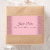 バラ金ゴールドグリッター手書きスクリプト豪華 ラベル (インサイチュ)