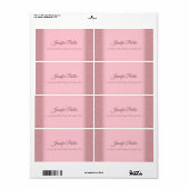 バラ金ゴールドグリッター手書きスクリプト豪華 ラベル (フルシート)