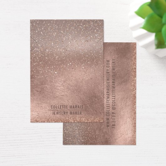 バラ金ゴールドグリッター抽象芸術ジュエリー表示 (デスク)