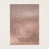 バラ金ゴールドグリッター抽象芸術ジュエリー表示 (正面)