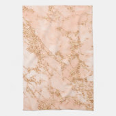 バラ金ゴールドグリッター抽象芸術 キッチンタオル (縦)