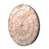 バラ金ゴールドグリッター抽象芸術 ダーツボード (正面右)