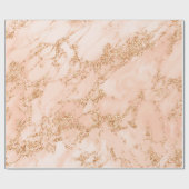 バラ金ゴールドグリッター抽象芸術 ラッピングペーパー (フラット)