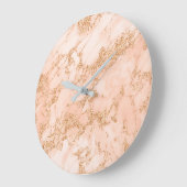 バラ金ゴールドグリッター抽象芸術 ラージ壁時計 (傾斜)