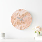 バラ金ゴールドグリッター抽象芸術 ラージ壁時計 (ホーム)