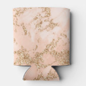 バラ金ゴールドグリッター抽象芸術 缶クーラー (裏面)