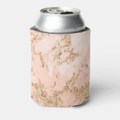 バラ金ゴールドグリッター抽象芸術 缶クーラー (缶裏面)