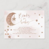 バラ金ゴールドグリッター月の星の雲は本をもたらす エンクロージャーカード (正面)