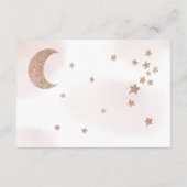 バラ金ゴールドグリッター月の星の雲は本をもたらす エンクロージャーカード (裏面)