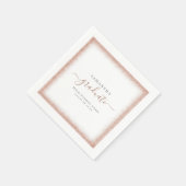 バラ金ゴールドグリッター枠名卒業パーティー スタンダードカクテルナプキン (角)