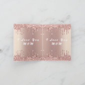 バラ金ゴールドグリッター母の日カード私はあなたを愛ママ カード (内部)