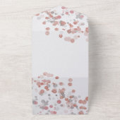 バラ金ゴールドグリッター液体乳児女子シャワー オールインワン招待状 (外側)