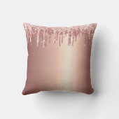 バラ金ゴールドグリッター滴下モノグラムスロー クッション (裏面)