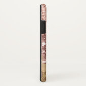 バラ金ゴールドグリッター滴下金ゴールドストライプモノグラム Case-Mate iPhoneケース (裏面/右)