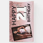 バラ金ゴールドグリッター点滴|Monogram|AGEフォト誕生日 横断幕 (縦)