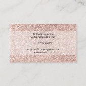 バラ金ゴールドグリッター目と発疹 名刺 (裏面)