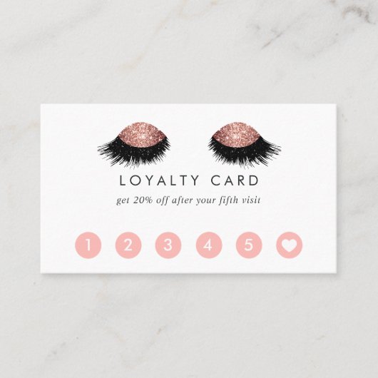 バラ金ゴールドグリッター眼 ロイヤリティカード (正面)