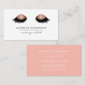 バラ金ゴールドグリッター眼 名刺 (正面/裏面)