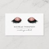 バラ金ゴールドグリッター眼 名刺 (正面)