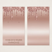 バラ金ゴールドグリッター箔ジュエリー (正面&裏面)