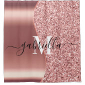 バラ金ゴールドグリッター箔 シャワーカーテン (正面)