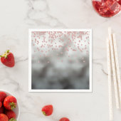 バラ金ゴールドグリッター紙吹雪オン銀 スタンダードカクテルナプキン (インサイチュ)