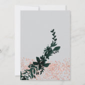 バラ金ゴールドグリッター紙吹雪フローラグレ結婚ーズ 招待状 (裏面)