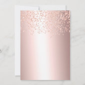 バラ金ゴールドグリッター紙吹雪ヘブライ名バルミツワー 招待状 (裏面)