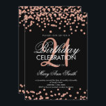 バラ金ゴールドグリッター紙吹雪21st Birthday Black 招待状<br><div class="desc">21エレガント歳の誕生日バラ金ゴールドフェイクグリッター紙吹雪ブラック招待テンプレート。21素晴らし歳の誕生日パーティーなどに！</div>