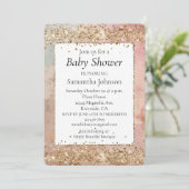 バラ金ゴールドグリッター紙吹雪 招待状 (スタンド正面)