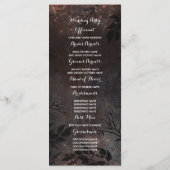 バラ金ゴールドグリッター素朴自然結婚式 プログラム (裏面)