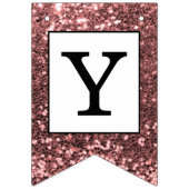 バラ金ゴールドグリッター結び目の写真の束ねFla バンティングフラッグ (第3の旗)