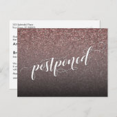 バラ金ゴールドグリッター結婚の延期の発表 ポストカード (正面/裏面)
