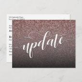 バラ金ゴールドグリッター結婚の更新を延期 ポストカード (正面/裏面)