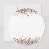 バラ金ゴールドグリッター結婚夕べパーティーラウンド 招待状 (裏面)