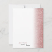 バラ金ゴールドグリッター結婚式招待状 シーズンカード (裏面)