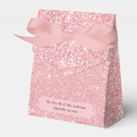 バラ金ゴールドグリッター結婚新婚サンキュー フェイバーボックス (正面サイド)