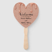 バラ金ゴールドグリッター結婚&ドリップス ハンドファン (正面)