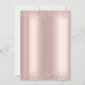 バラ金ゴールドグリッター縁どダストドレス60th誕生日 招待状 (裏面)