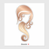 バラ金ゴールドグリッター美しいガールヘア&メイクアップサロン シール (シート)